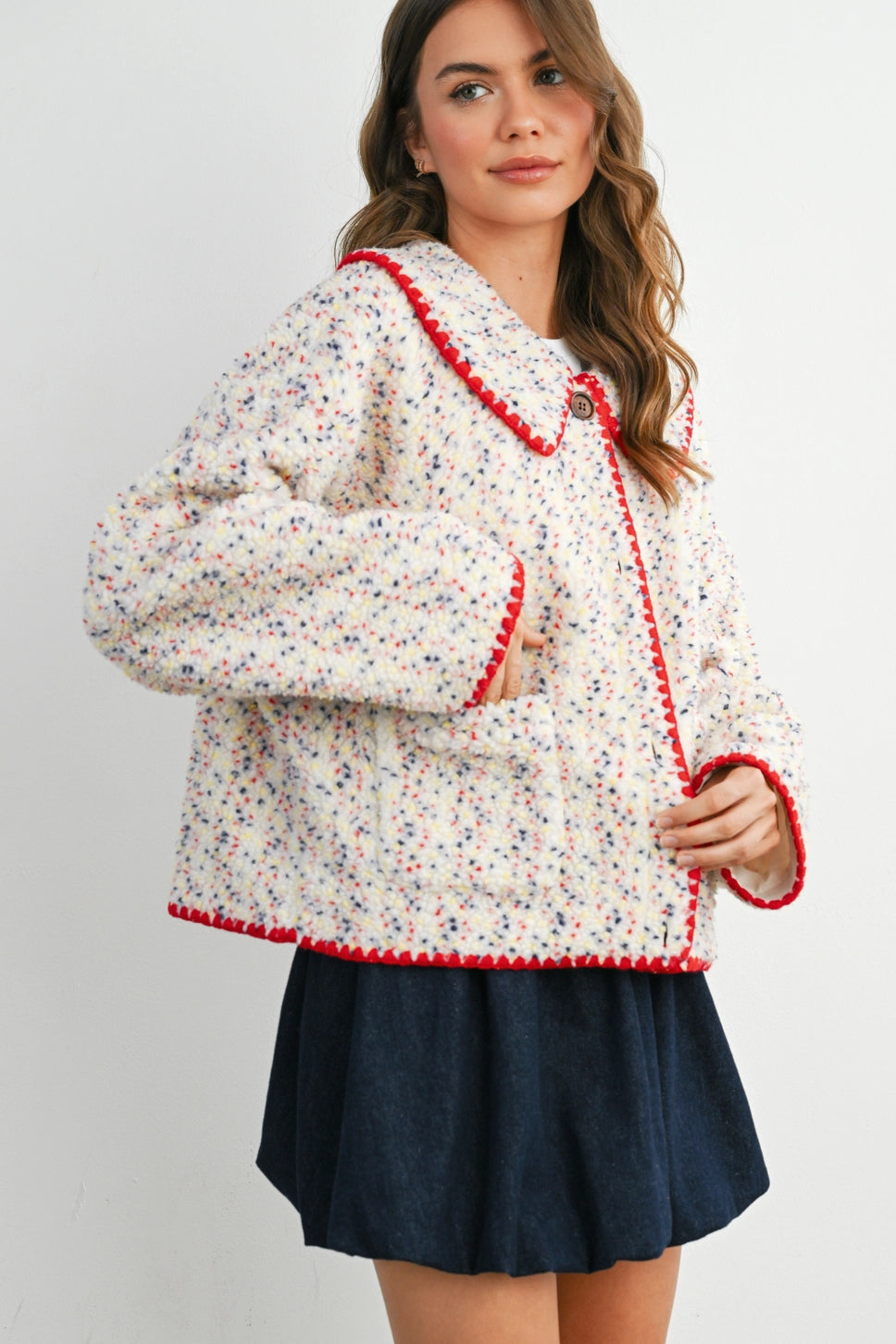 COTTON CANDY FLEECE PUFFER