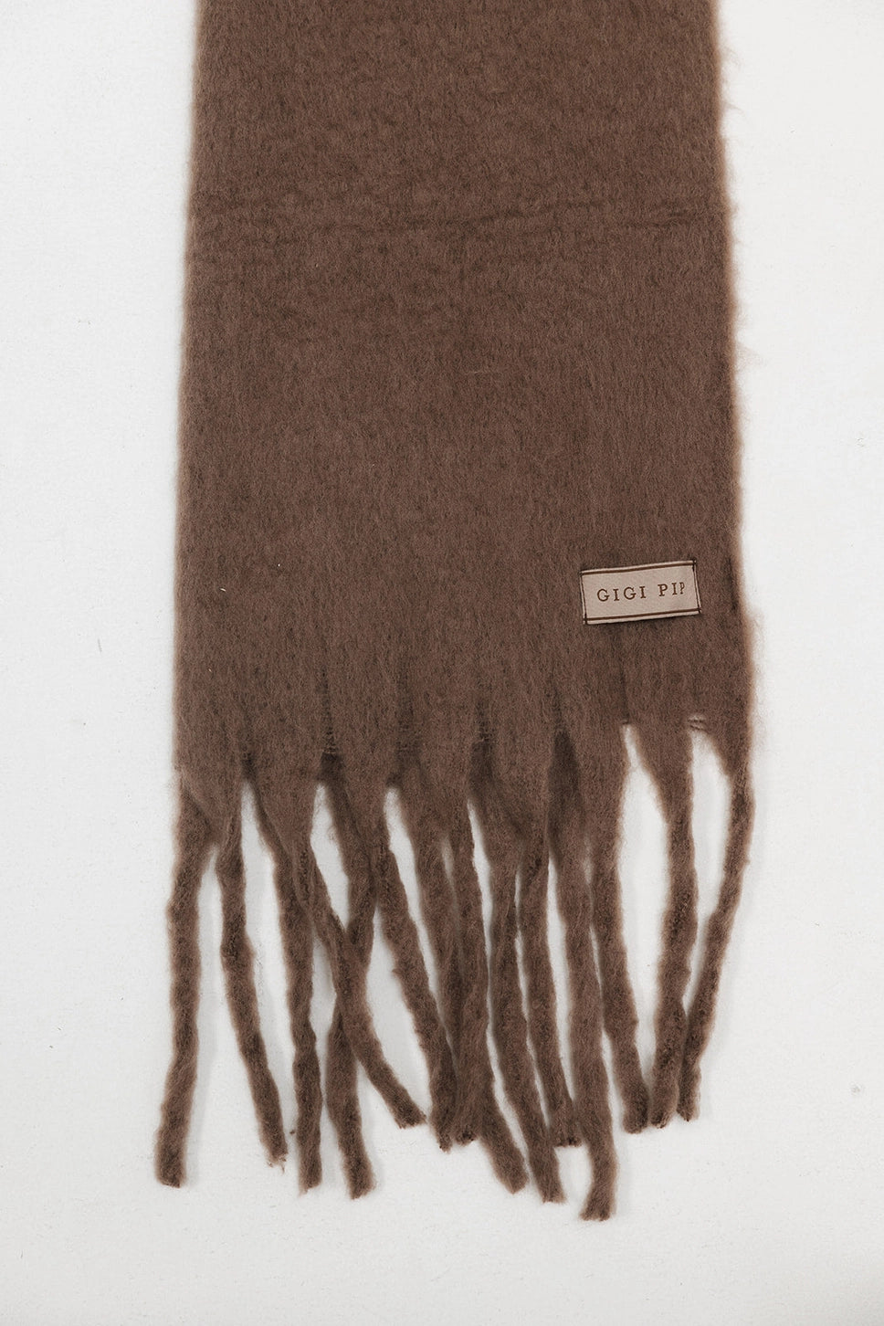 MIK OVERSIZED SCARF- BROWN