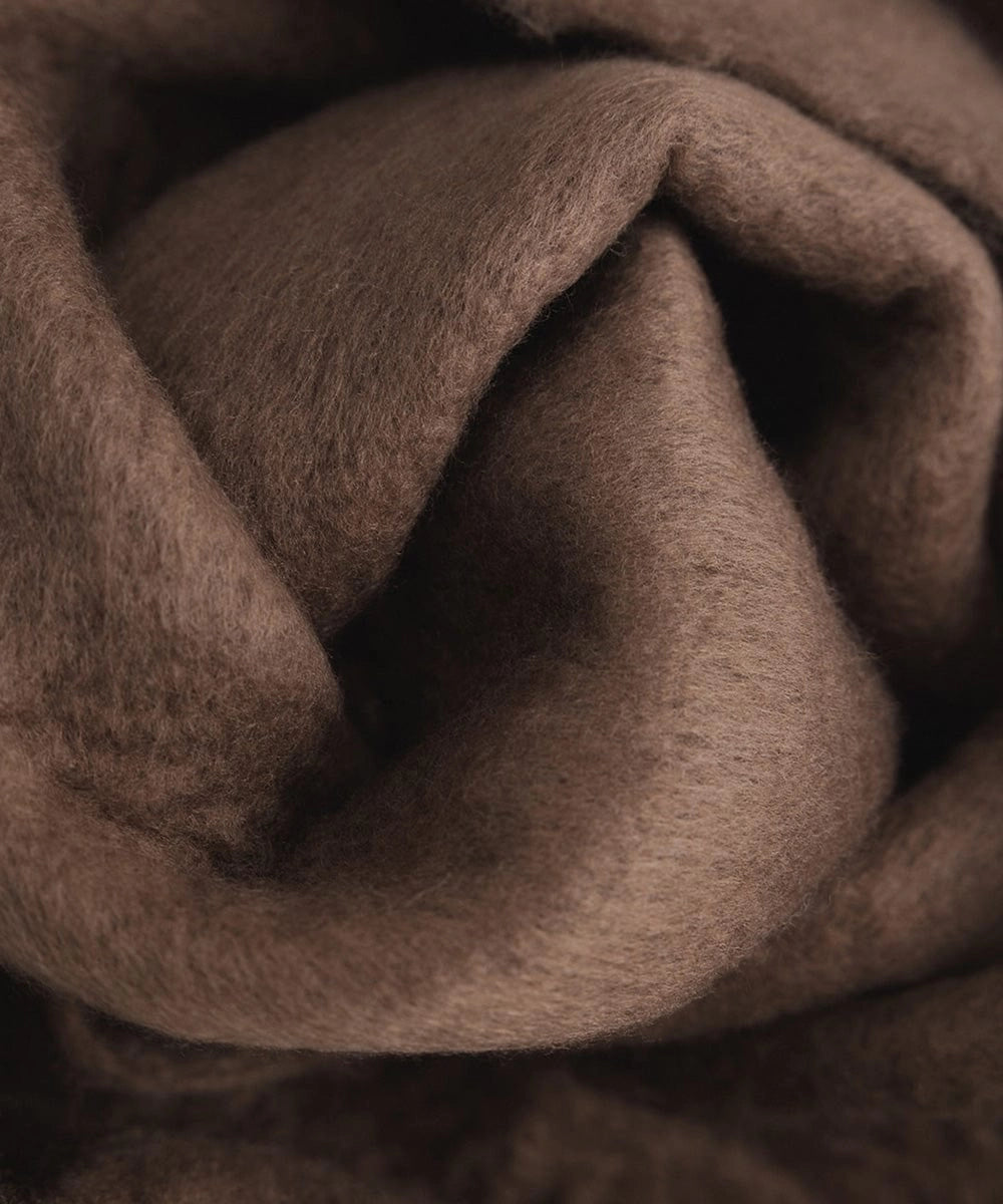 MIK OVERSIZED SCARF- BROWN