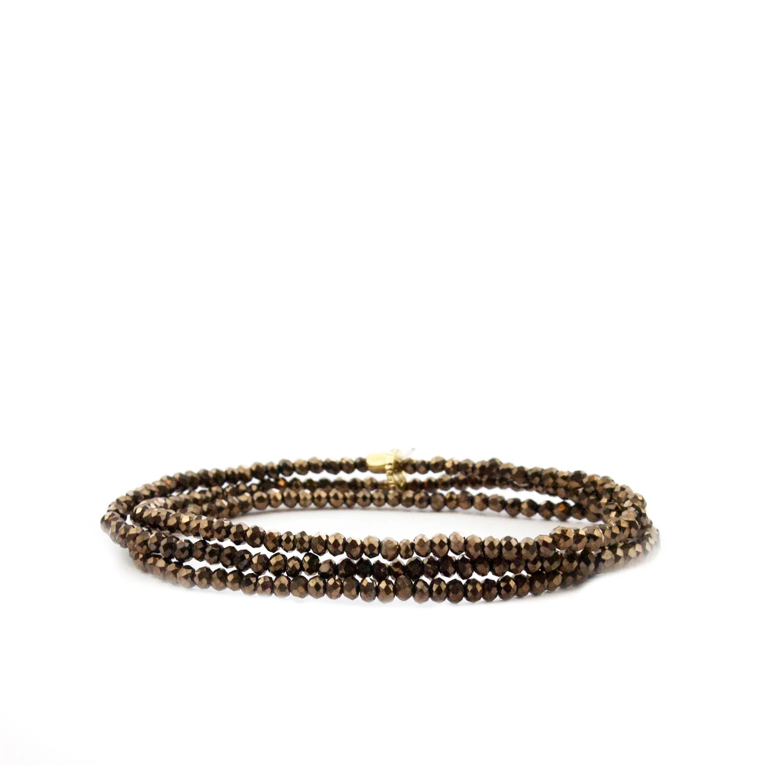 MARLYN SCHIFF BRONZE MINI STRETCH BRACELET