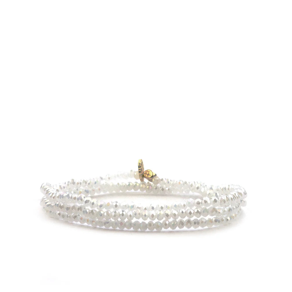 MARLYN SCHIFF WHITE MINI STRETCH BRACELET