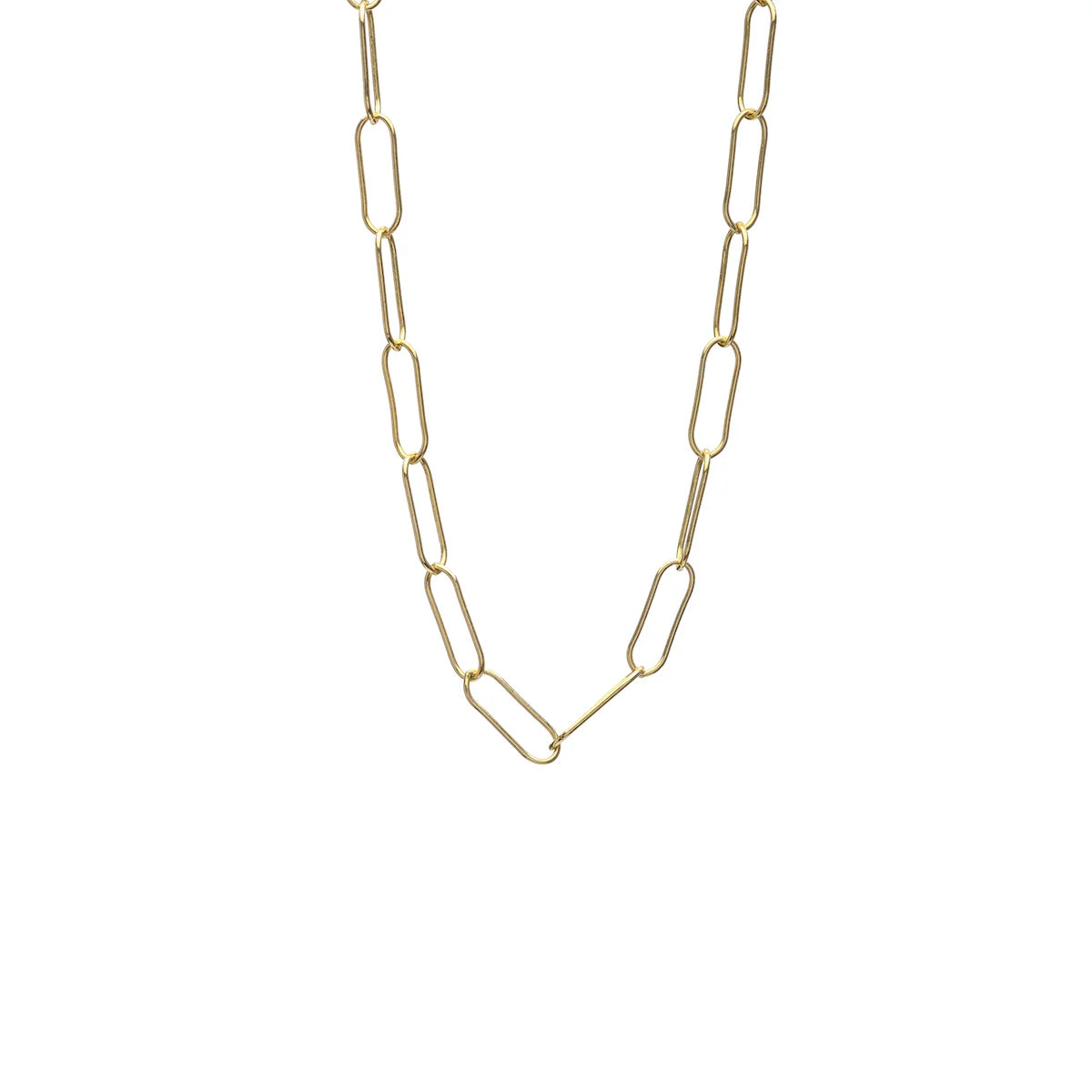 OVAL PAPERCLIP NECKLACE