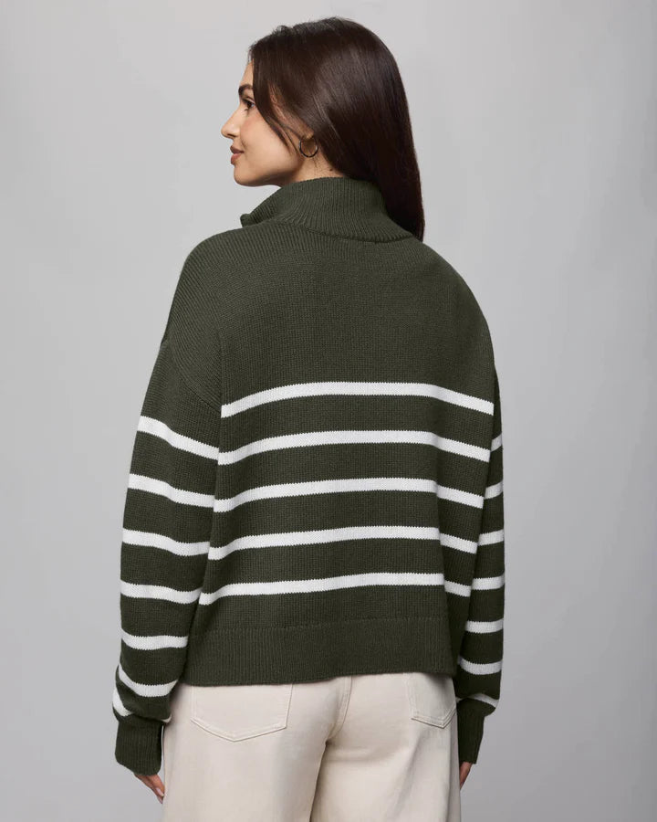 GEORGIE STRIPE QUARTER ZIP