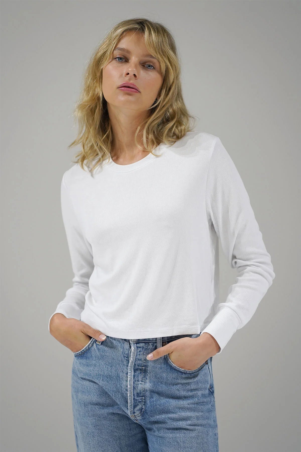 LNA LONG SLEEVE RIBBED CREW