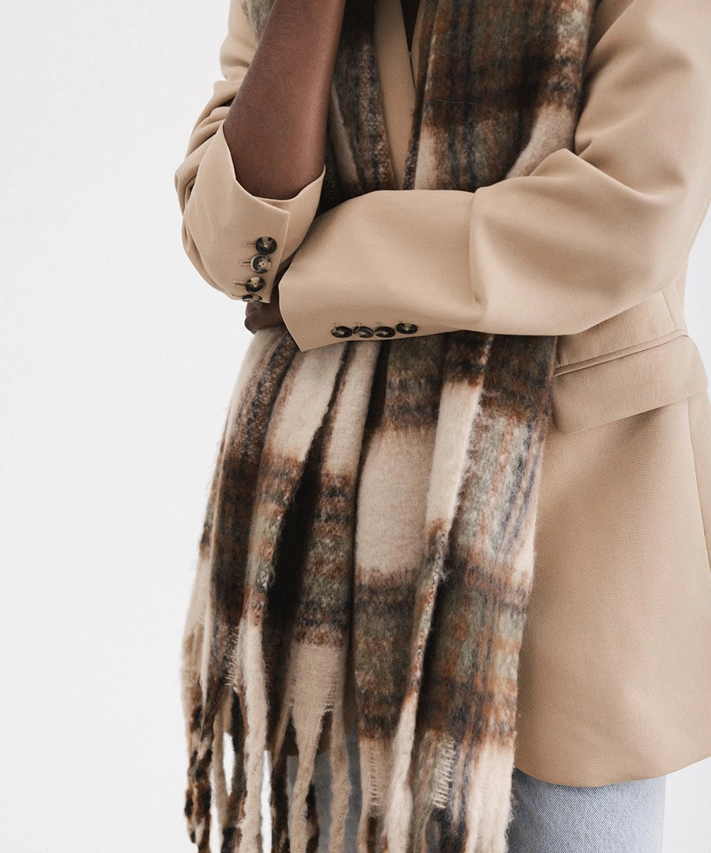 MIK OVERSIZED SCARF- TAN
