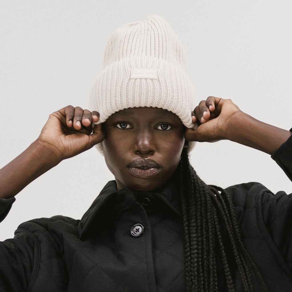 GIGI MERINO WOOL BEANIE-OFF WHITE