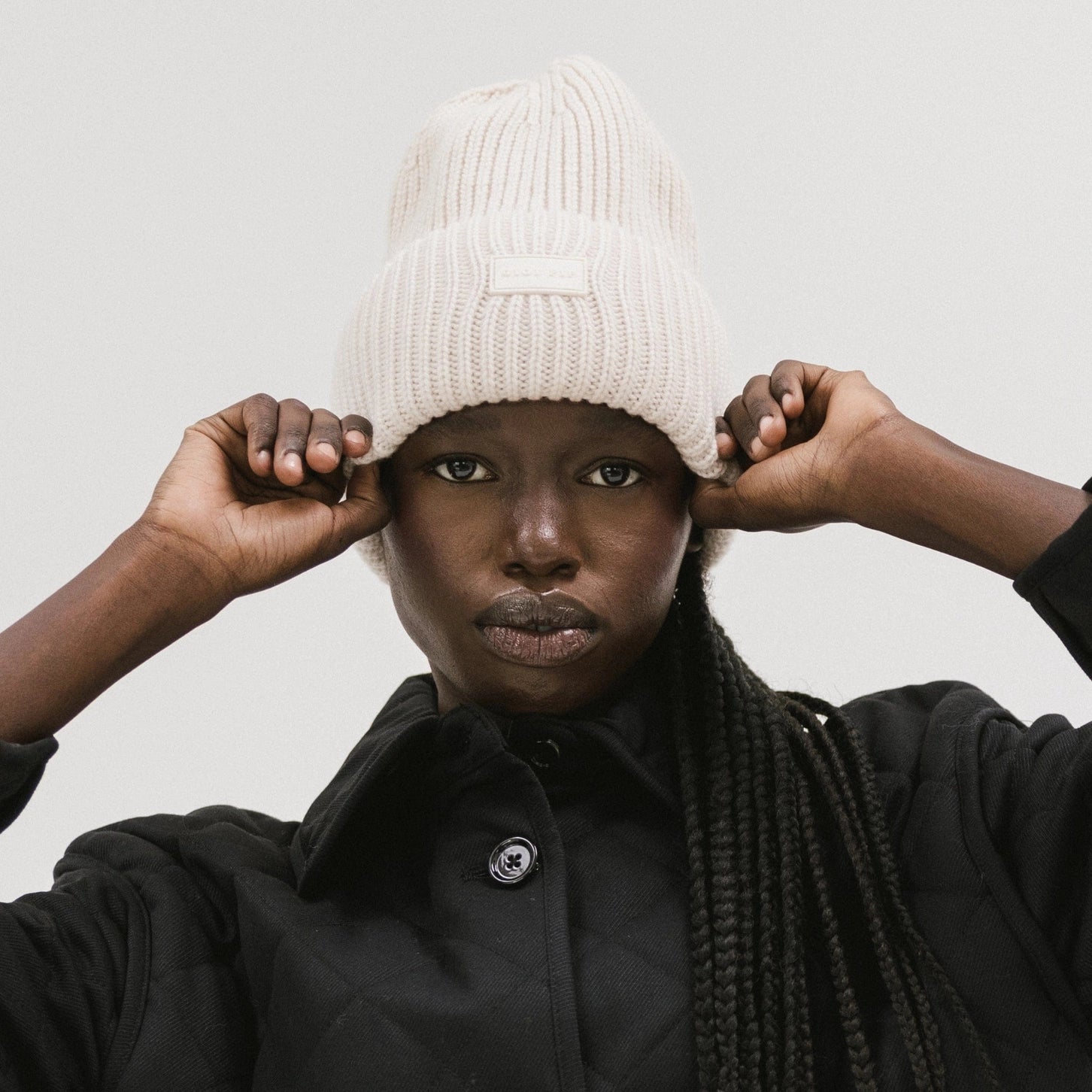 GIGI MERINO WOOL BEANIE-OFF WHITE