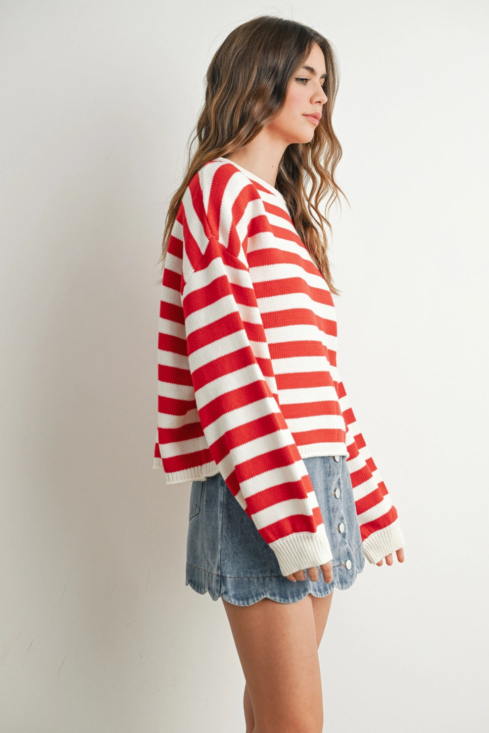 STRIPED SWEATER TOP