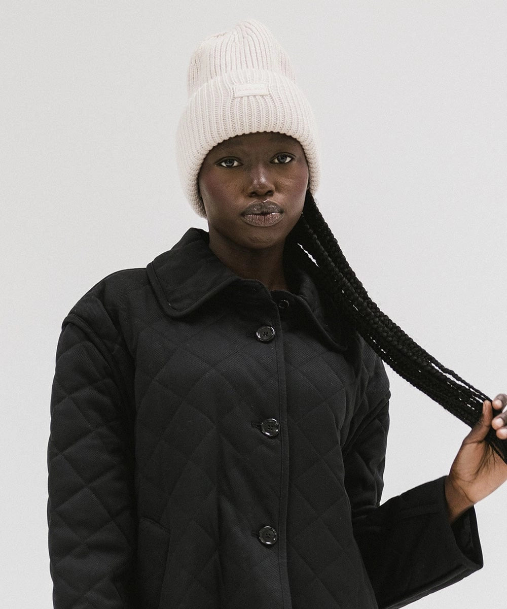 GIGI MERINO WOOL BEANIE-OFF WHITE