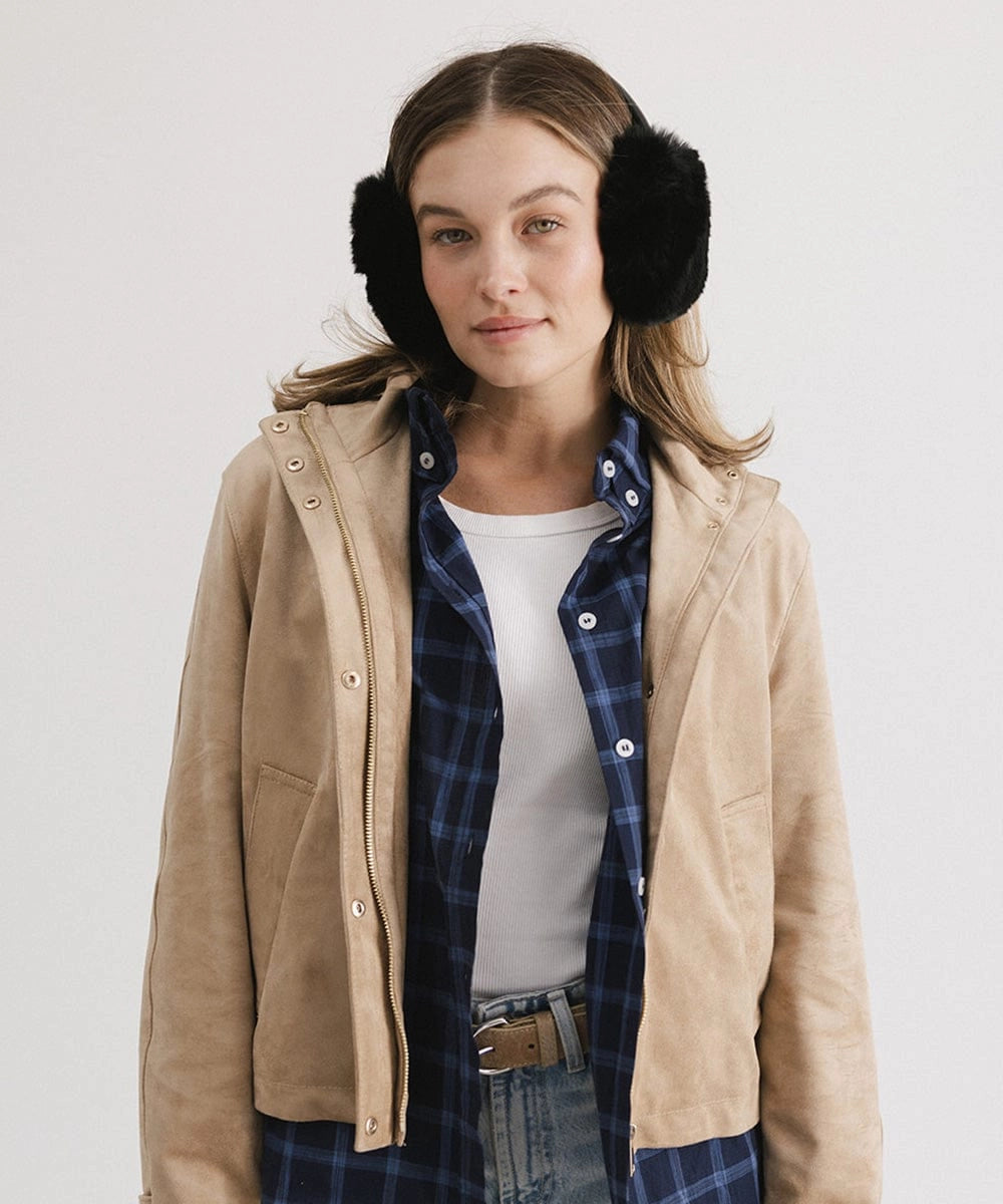 LEENA BLACK FUR EARMUFF