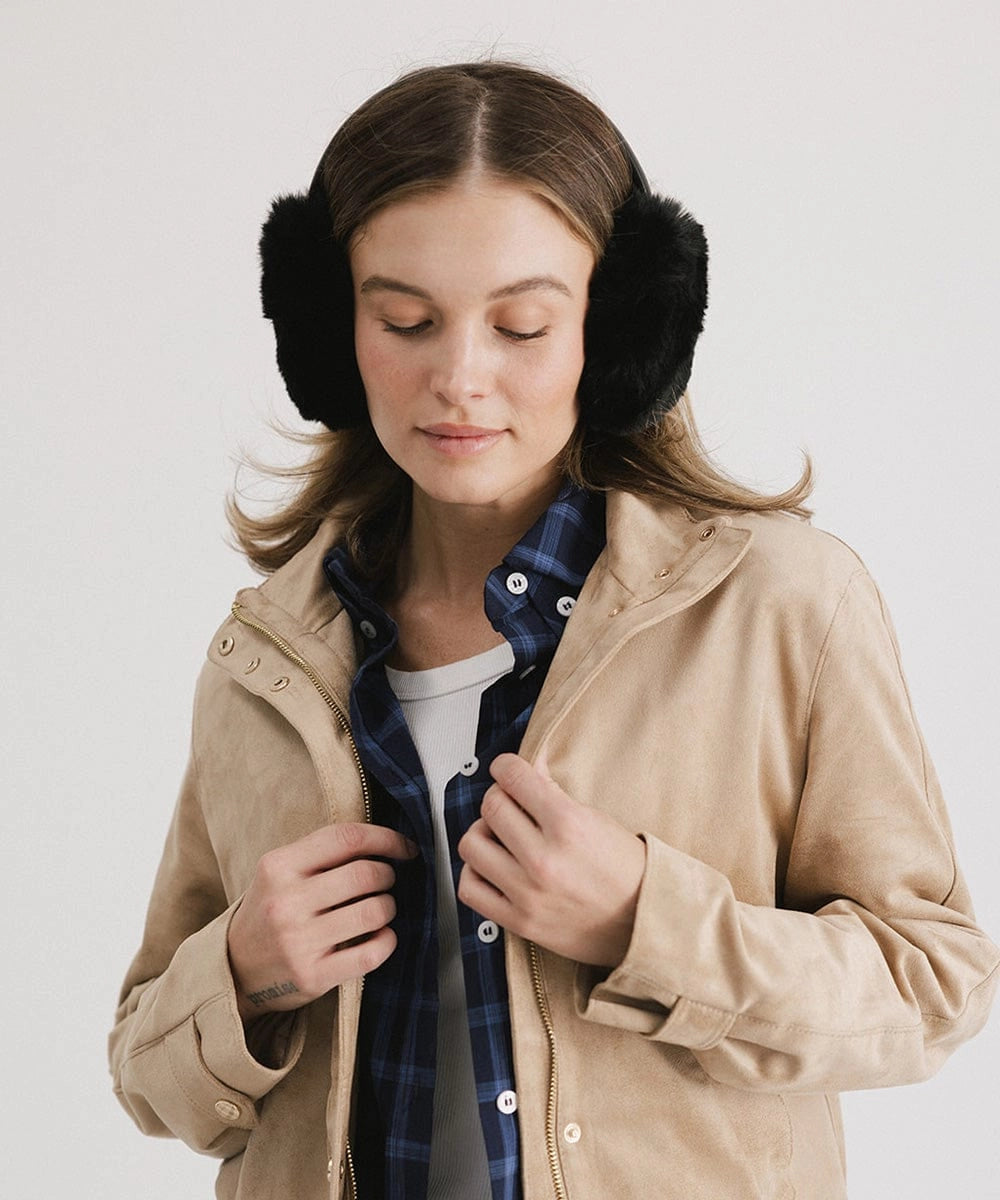 LEENA BLACK FUR EARMUFF