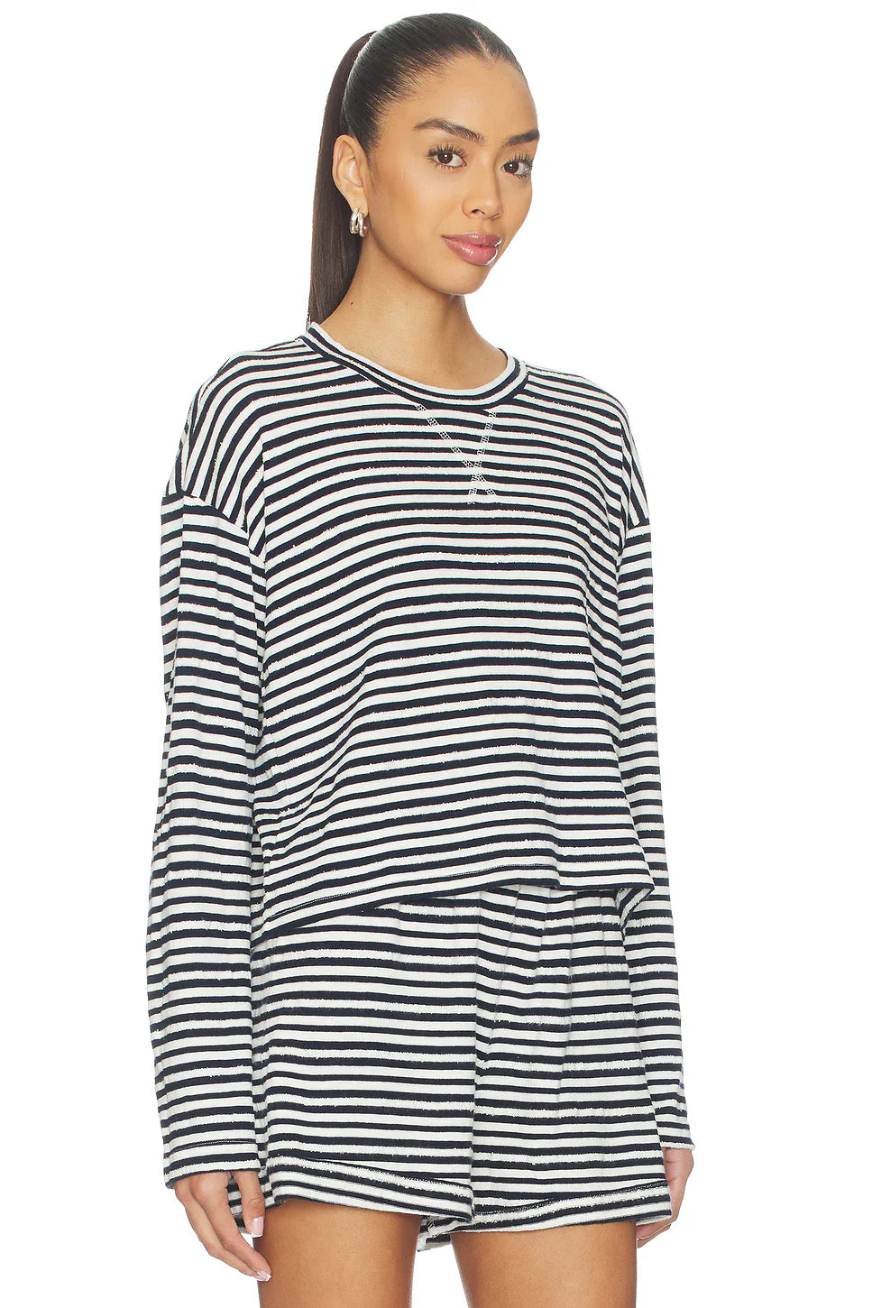 DROP SHOULDER PULLOVER TOP