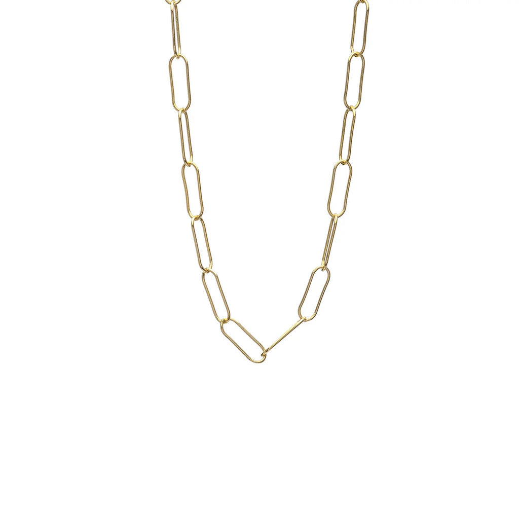 OVAL PAPERCLIP NECKLACE