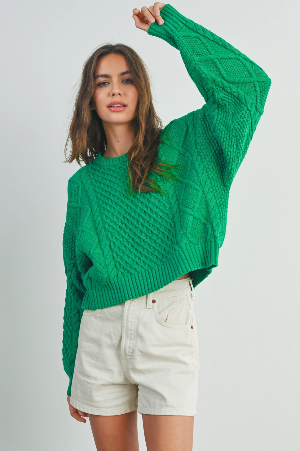 KELLY GREEN SWEATER