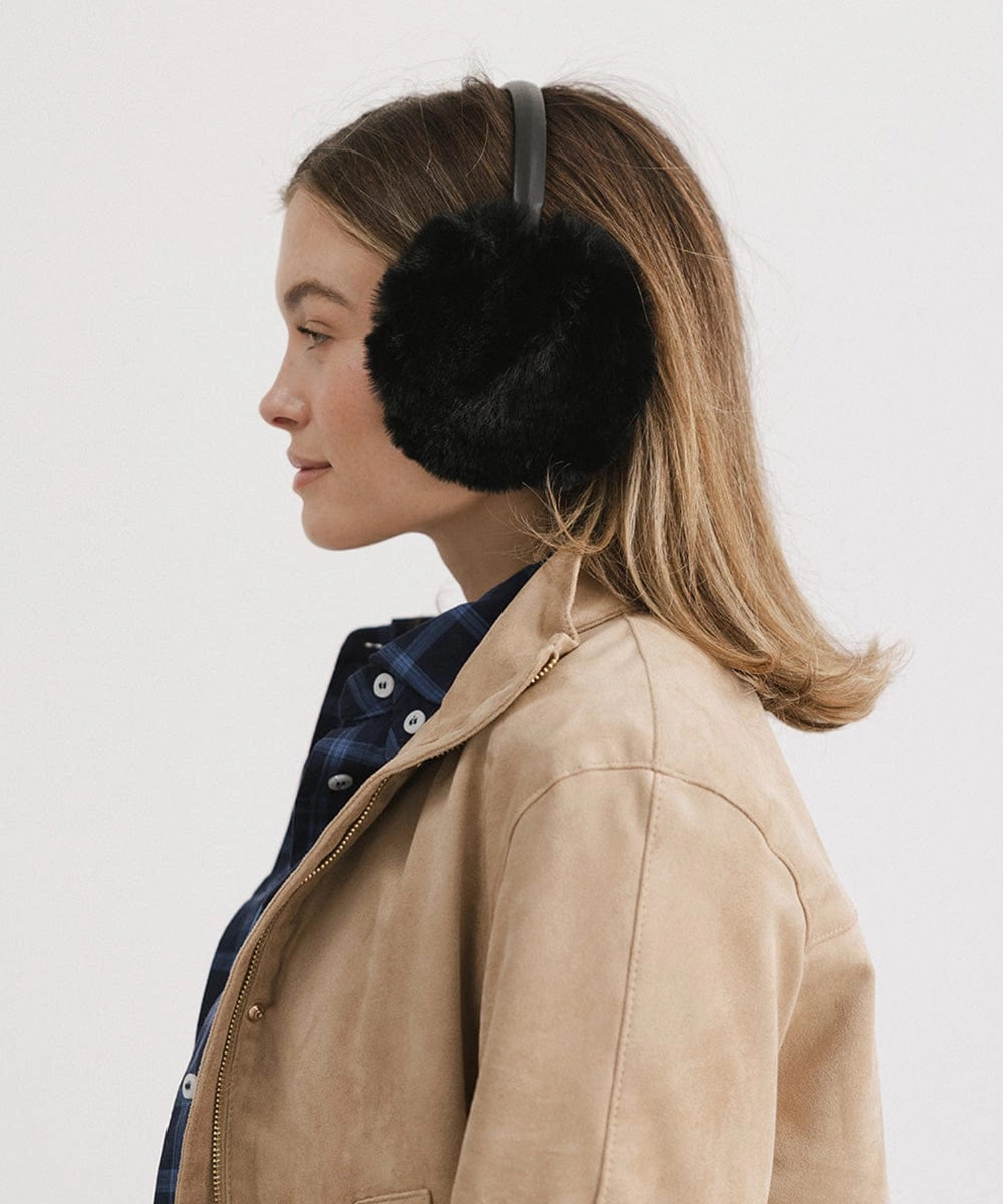 LEENA BLACK FUR EARMUFF