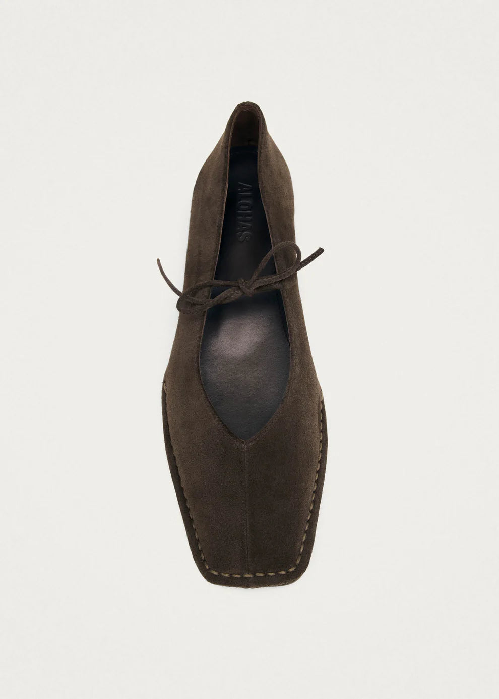 ALOHAS SWAY SUEDE FLAT COFFEE