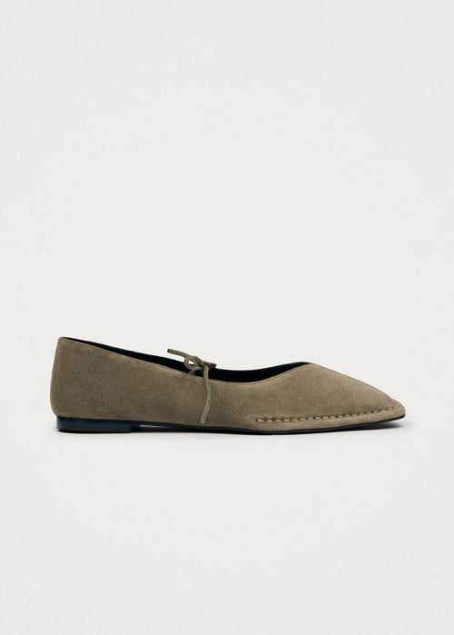 ALOHAS SWAY SUEDE FLAT KHAKI