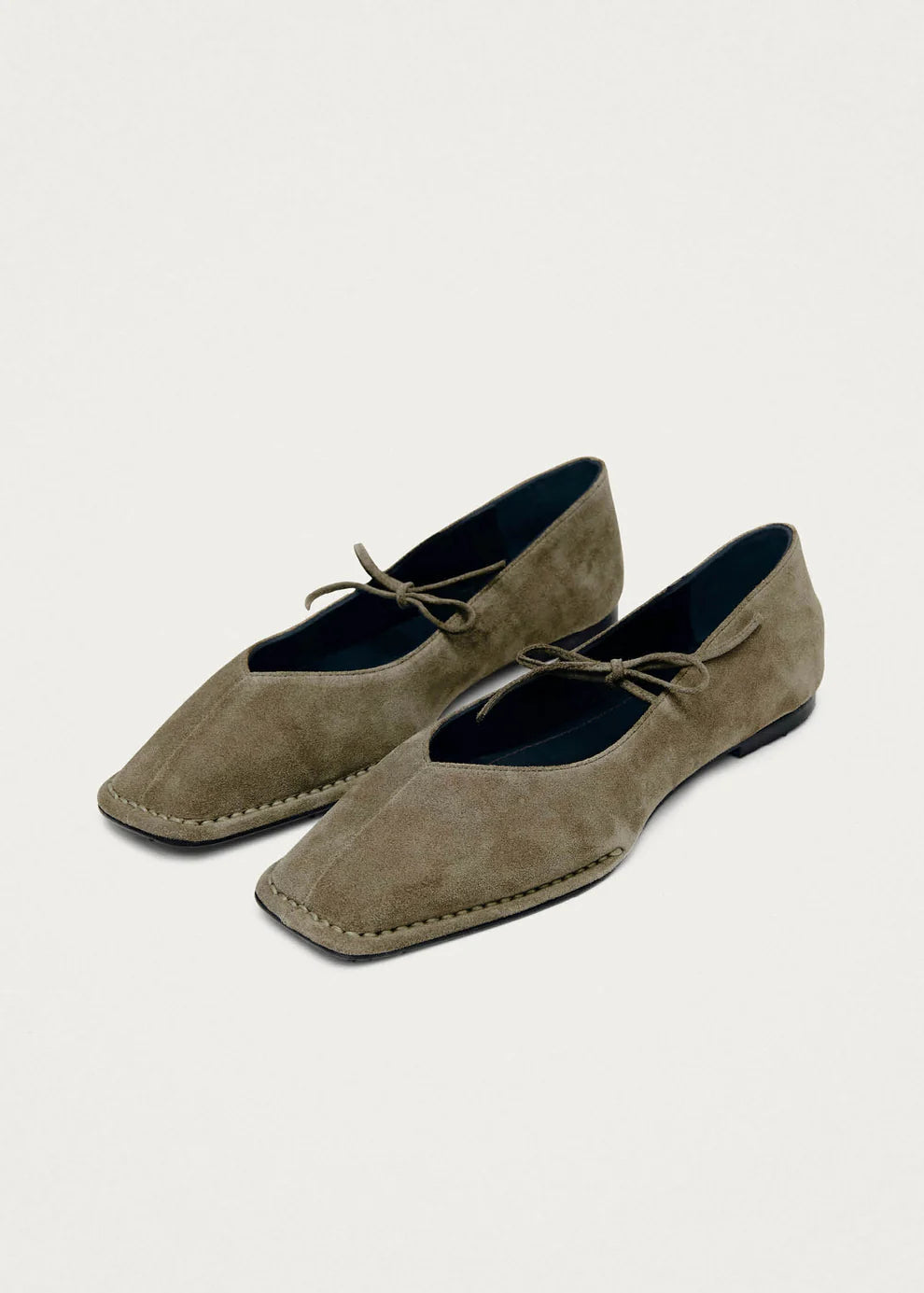 ALOHAS SWAY SUEDE FLAT KHAKI