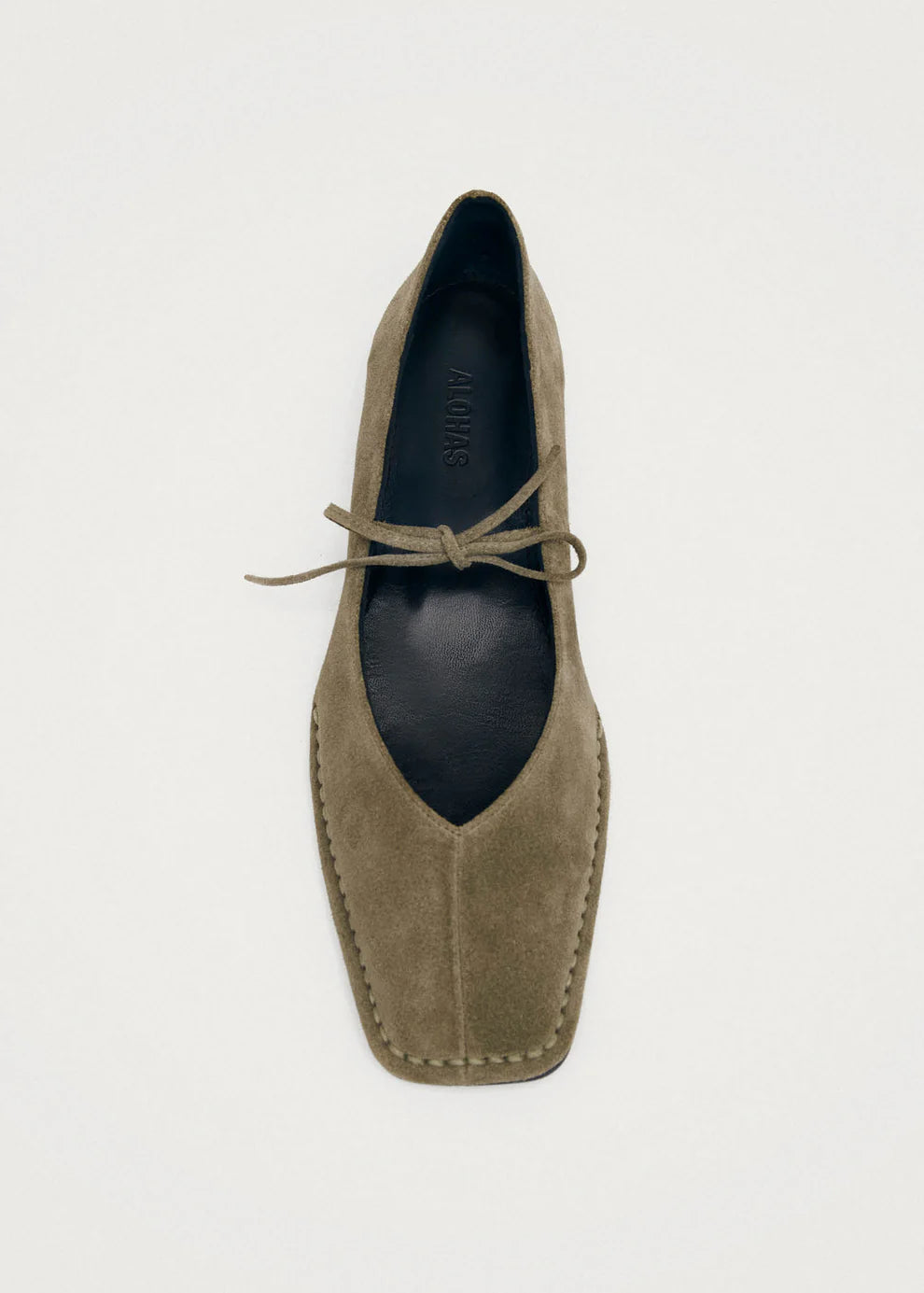 ALOHAS SWAY SUEDE FLAT KHAKI